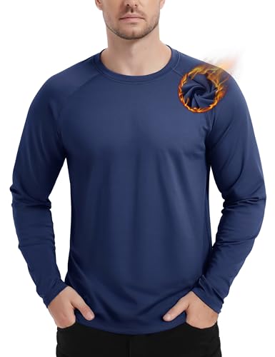 TACVASEN Thermal Tops for Men Long Sleeve Shirts Fleece Lined Cold Weather Base Layer Athletic...