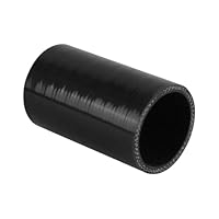 Laroal 50mm Auto Universal Turbo Hochleistungs 4-lagig Gerade Silikon Schlauchkupplung Ladeluftkühler Rohr Kühlerschläuche Schwarz
