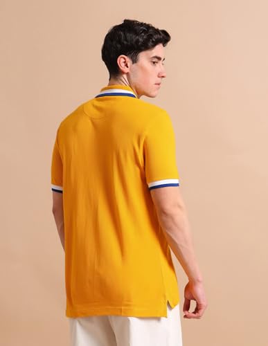 Image of U.S. Polo ASSN. Solid Slim Fit Polo T Shirts for Men - 100% Cotton, Half Sleeves Mens Tshirt