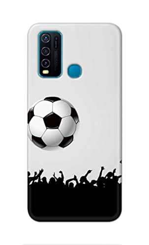 Image of Printed Hard Back Cover Case for Vivo Y30 Back Cover (Football Icon) -702