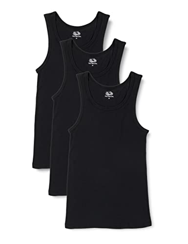 Fruit of the Room Inner Tops, Ribbed Tank Top, 3-Pack, Innerwear, Underwear, Underwear, Assorted (3 black), X-Large
