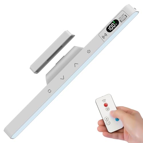 Vividorad キッチンライト 29CM LEDバーライト 5色温度調節 タッチライト バッテリー残量表示 マグネット取り付け Type-C充電式 35mmワイド発光面 リモコン付 10分/30分 タイマー機能 無段階輝度調整可能 目に優しい 省エネ 間接照明 ベッドサイドランプ/ワードローブ/ベッドサイド/化粧鏡/クローゼット/玄関/廊下/キッチン (2PCS 29CM)