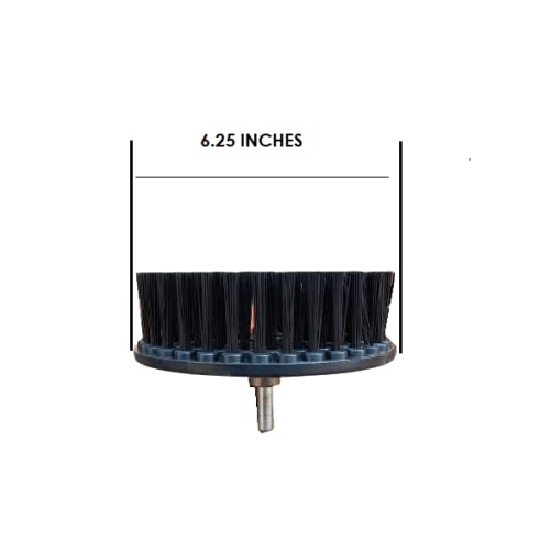 Image of Ambikabrush Home Cleaning Drill Brush 6 Inches (Hard) (Use with Diluted 15% Acid) (Black, 3pc)