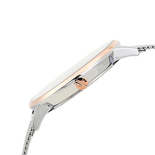 Armani Exchange Uhr für Damen , Dreizeiger Uhrwerk, 36mm Silbernes Edelstahlgehäuse mit Edelstahlarmband, AX5537 – Bild 6