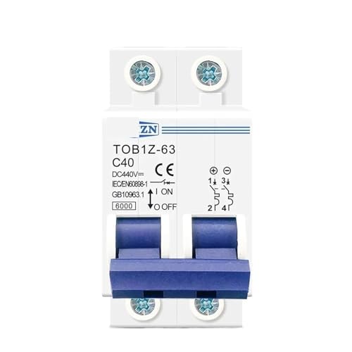 Disyuntor de corriente continua 2P 20A 440V interruptor magnetotérmico CC curva C solar
