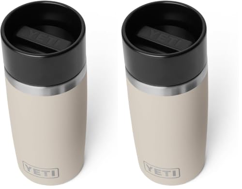 Image of YETI Rambler 12 oz Travel Bottle, Stainless Steel, Vacuum Insulated with Leakproof Commuter Cap, Cape Taupe (Pack of 2)