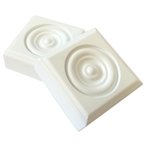 2 Piece Minute Molding Classic Plastic Block Rosette (2-3/4 in.) for Interior Doors and Windows (83051) Cover