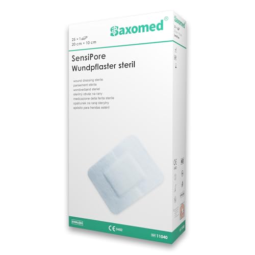 Saxomed Wundpflaster steril 20x10 cm 25 Stück OP Pflaster groß hypoallergen