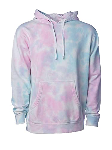 Independent Trading Co. - Midweight Tie-Dyed Hooded Sweatshirt - PRM4500TD - XS - Tie Dye Cotton Candy
