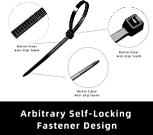 Image of Zip Ties 8 inch, 5000 Pack Black Zip Ties, Self-Locking Nylon Cable Ties with 40 lbs Tensile Strength,Wire Ties for indoor and outdoor use.