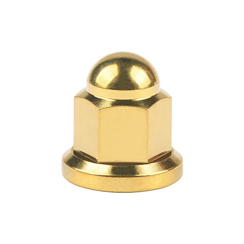 Image of Titanium M6 M8 M10 Dome Head Acorn Nuts for Bicycle Motorcycle Exhaust Pipe Car Pack of 6 (M8, Gold)