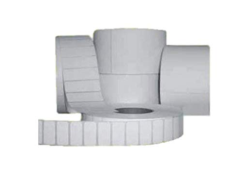 Kit com 2 rolos de Etiqueta Adesiva 33mm x 21mm 3 carreiras juntas papel couchê - rolo de 40 metros