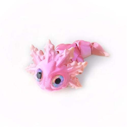 1PC 3D Printing Salamander Figures Multi-joint Movable Simulation Eyes For Home Accessories Gift Living Room Decoration