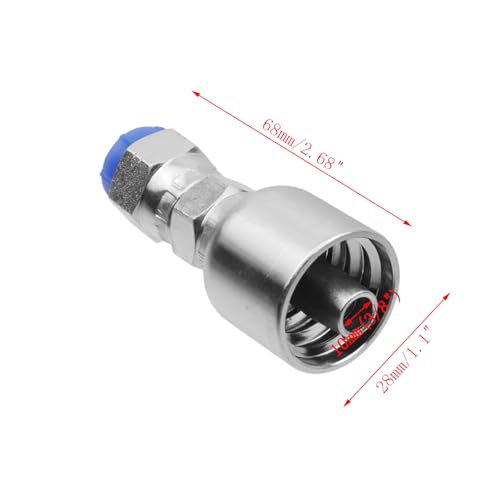 Image of 12pcs 3 /8 inch Hose x 3 /8 inch Jic 37 Hydraulic Hose Fittings Female Threaded Coupling Swivel Crimp Fitting for Hydraulic Applications