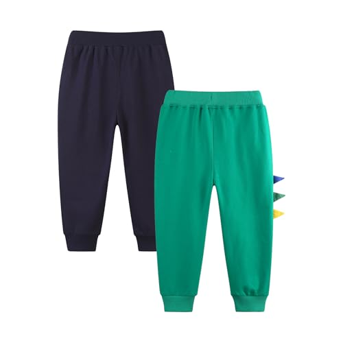 Image of Toddler Boys Sports Pants Autumn Cotton Children's Sports Pants 2-Pack