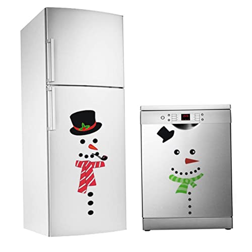 Muñeco de PVC extraíble STOBAZA pack de 4 pegatinas de Navidad lavables 3