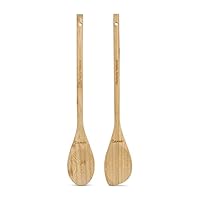 Culinare Naturals 2 Stücke Kochlöffel Set, aus natürlichem Bambus, 31cm, Küchenhelfer-Set, C70019