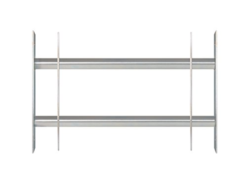 Alberts 563677 Reja de ventana Secorino Basic, Extensible para ventanas exteriores, Reja antirrobo, Galvanizada en azul, 300 x 500-650 mm