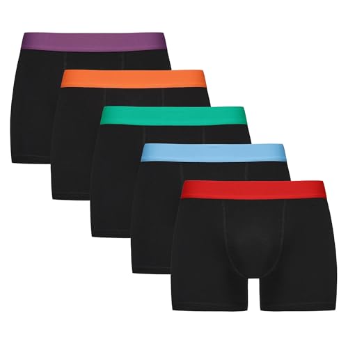 The Essentials Wardrobe Mens TEW 5 Pack Mens Boxer - Medium - Black