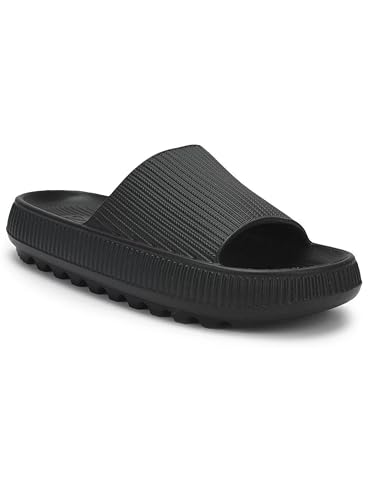 Image of Aqualite NEO-354 Women's Slides Slippers | Slip-On Comfort Flat Base Flipflop Anti-Skid, Lightweight & Easy to Wear | Casual Home & Outdoor Sandals for Women