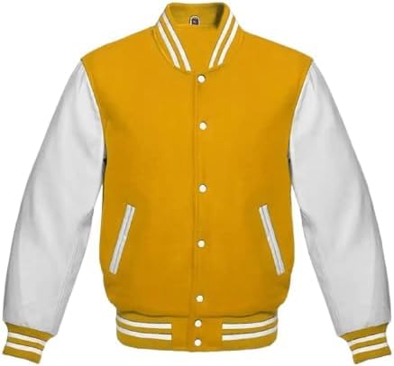 Image of Letterman Varsity Jackets for Men, Baseball Bomber Jackets, High School Letterman Jackets, Warm Wool Outerwear