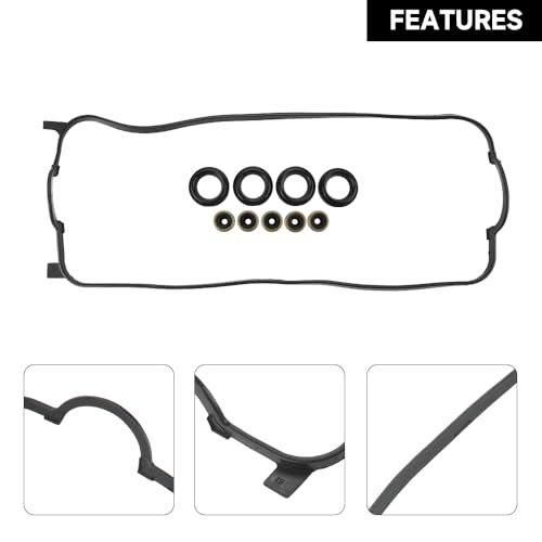 Image of Engine Valve Cover Gasket Set VS50493R - Compatible for Honda Accord 2.2L L4 1994-1997 /2.3L L4 1998-2002 for Honda Odyssey 2.3L L4 1998-1998 for Acura CL 2.2L L4 1997-1997 /2.3L L4 1998-1999