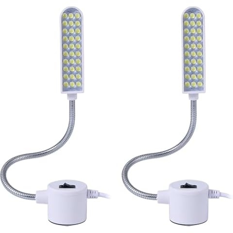 Weftnom 30 LED Sewing Machine Light with Magnetic Base and Flexible Gooseneck, Portable Work Light for Janome, Singer, Brother, Drill Presses, Desks, Craft, Workbenches, and Lathes (2-Pack) Cover