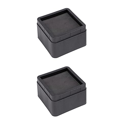 Elevadores de cama de 2 pulgadas con base protectora para patas de sofás y mesas 4