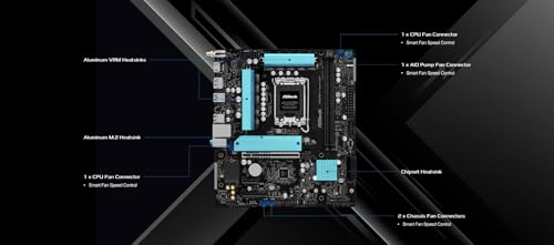 Image of ASRock B860M-X Gen5 WiFi LGA1851 Micro-ATX Motherboard, Supports Intel Core Ultra Series 2 Processors, DDR5 9066+(OC), PCIe 5.0 x16, WiFi 6E, 2.5G LAN