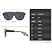 mincl Oversized Sunglasses Women Men Luxury Big Frame Mask Glasses Goggle Flat Top Clear Eye Protection Glasses Shade UV400 (brown)