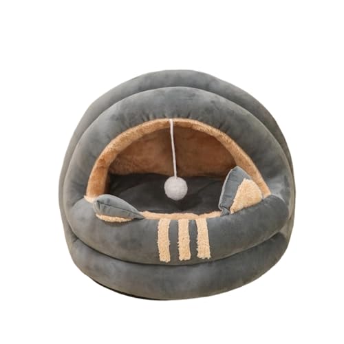 DREAM STYLE 猫 ハウス ベッド ペット用寝袋 ドーム型 キャットハウス 小型犬 猫用 猫のおもちゃです 犬猫兼用 暖かい ふわふわ 折りたたみ式寝マット マット クッション 保温防寒 猫犬小動物用 室内用厚み 冬 寒さ対策 可愛い おしゃれ ピ