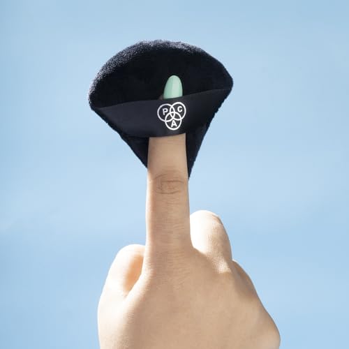 Image of PAC Pizza Puff Black | Small Size 99% Soft Natural Cotton | Less Product Wastage,Ideal for Under Eyes