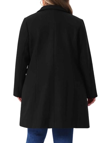 Agnes Orinda Womens Plus Size Winter Pea Coat Double Breasted Notch Lapel Long Trench Coats Jackets Trendy Dressy 20254