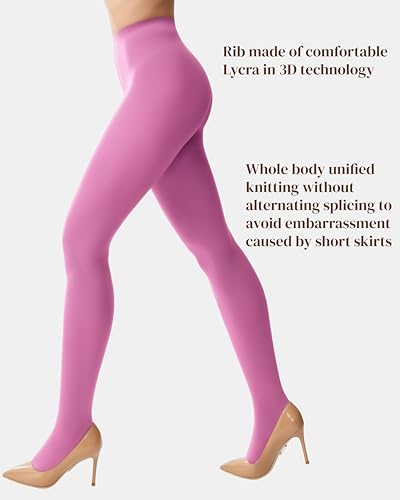 Image of leg elegant Women's 80 Den Microfiber Soft Opaque Tights Pantyhose