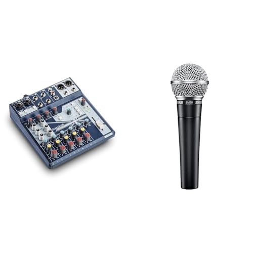 Soundcraft Notepad-8FX Small-Format Analog Mixing Console with Usb I/O and Lexicon Effects & Shure SM58-LC Cardioid Dynamic Vocal Microphone with Pneumatic Shock Mount