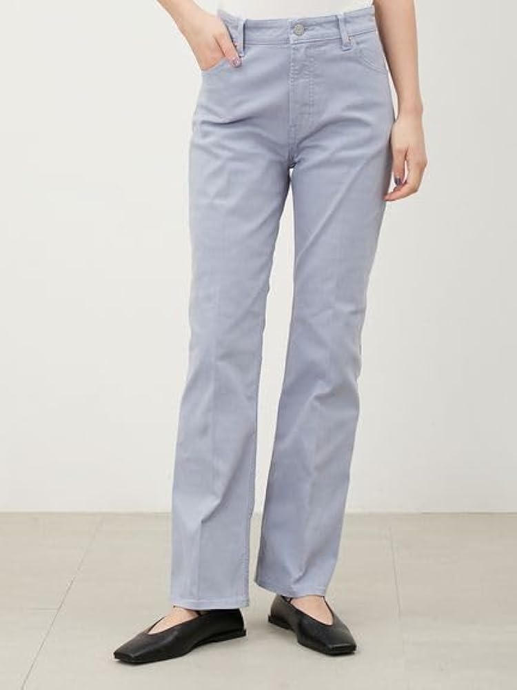 Amazon | [ミラオーウェン] センタープレスセミフレアスキニー