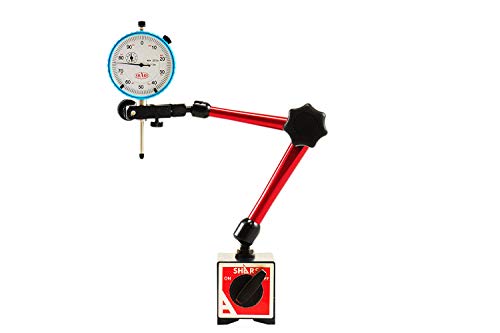 Shars 135 LBS Holder Power Magnetic Base Fine Adjustment with 1  .001  White Face Dial Indicator