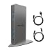 WAVLINK USB 3.0 & USB C Ultra Dual 4K Universal Laptop Docking Station with 2xDisplay Port, 2xHDMI, Gigabit Ethernet,4 USB 3.0 Port, 2 Type C-PD Function Not Supported