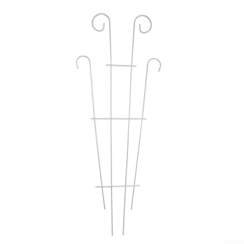 Plant Trellis for Climbing Plants, Metal Garden Support Stake with Fan Design for Pots and Vines(White)