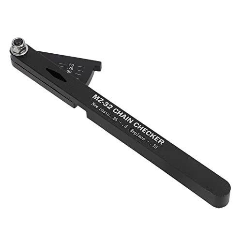 Lwuey Bike Chain Checker Tool, Chain Wear Indicator for Bicycle Cycle Maintenance Repair Aluminum Alloy Black