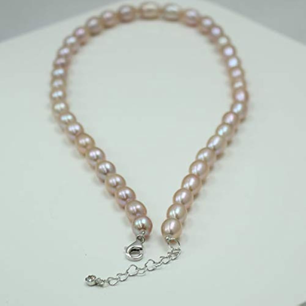 セール　良品　真珠　パール　ネックレス　7mm　8mm　金具　シルバー　刻印あり セール 良品 真珠 パール ネックレス 7mm 8mm 金具 シルバー