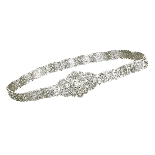 Unique Metal Waist Belt Exquisites Flower Decoration Waist Chain Fashion Belt For Stylish Women Party Waist Chain