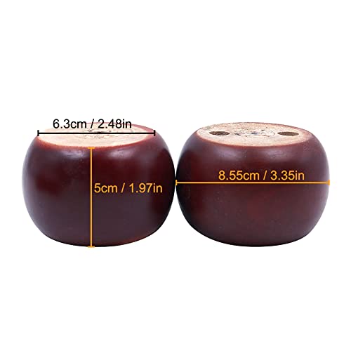 Shiwaki Pack of 4 Red-brown Furniture Legs Wooden Round Bun Feet 3in Dia 2in Tall Replacement for Sofa Chair, Loveseat, Dresser Foot - Image 3