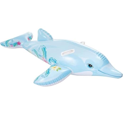 Trade Shop – Cabalgable Con Forma De Delfín Inflable Piscina Mar 175 X 66 Cm Con Asas 58535 –