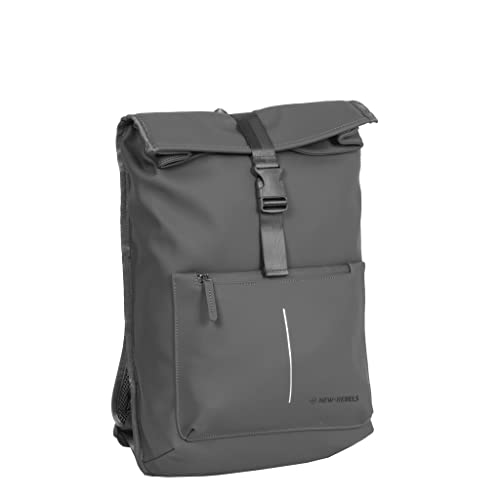 New Rebels William – 13l Rucksack Rolltop Wasserabweisendes Rucksack Luxuriöses Und Modernes Design Komfort Und Stil Der William-Tasche Hochwertiges Polyurethan-Material – Wetterfabweisendes Design