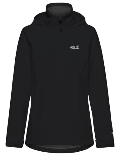 Jack Wolfskin Frauen Funktionsjacke Regenjacke wasserdicht winddicht atmungsaktiv leicht robust mit Kapuze TOUGHLIGHT 2L JKT für Damen Alltag und Outdoor