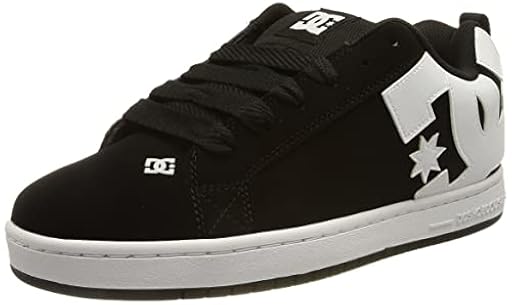 DC Shoes Court Graffik Zapatillas para Hombre, Negro Y Blanco 001, 45 EU | Ya disponible en tu tienda friki favorita! En mundofriki.es!