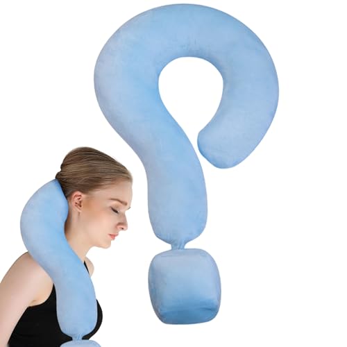 Almohada de cuello para viajar: almohada de viaje grande en forma de U de 21.65 pulgadas, manta suave para soporte de cabeza, avión multifuncional para dormir y viajar