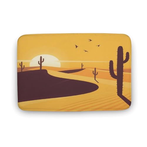 Alfombras de baño absorbentes para ducha con estampado de atardecer 2