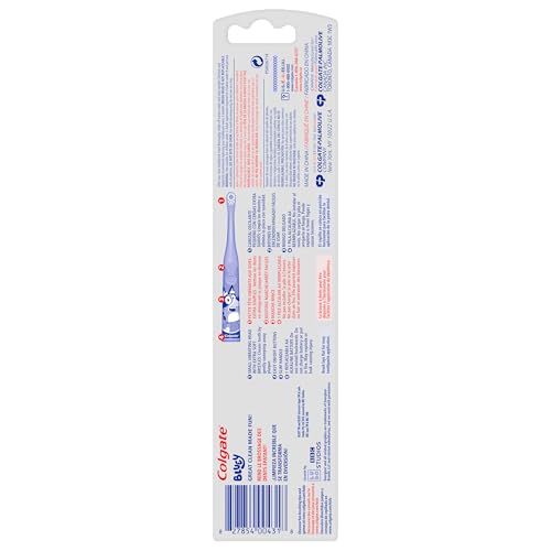 Image of Colgate Kids Battery Powered Toothbrush | Extra Soft Bristles | Flat-Laying Handle | Bluey | 2 Pack